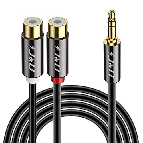J&D Stereo Audio Cinch zu Klinken Adapter Goldbeschichtet 3,5mm Klinke auf 2 RCA Cinch Buchse Stereo Audio Adapter kabel Verlängerungskabel, 0.9m J&D Stereo Audio Cinch zu Klinken Adapter Goldbeschichtet 3,5mm Klinke auf 2 RCA Cinch Buchse Stereo Audio Adapter kabel Verlängerungskabel, 0.9m von J&D