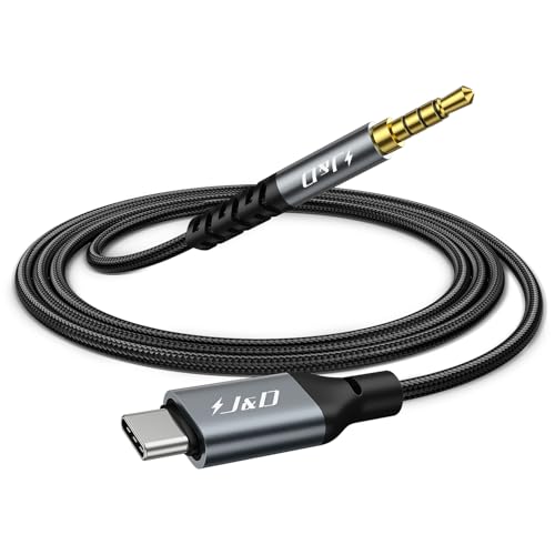 J&D USB C auf 3,5 mm Audioadapter, USB C auf TRRS Kopfhörer-Auto-Stereo-Kabel kompatibel mit iPhone 15/16 Serie und Galaxy S24/S23 Serie, 1 m J&D USB C auf 3,5 mm Audioadapter, USB C auf TRRS Kopfhörer-Auto-Stereo-Kabel kompatibel mit iPhone 15/16 Serie und Galaxy S24/S23 Serie, 1 m von J&D