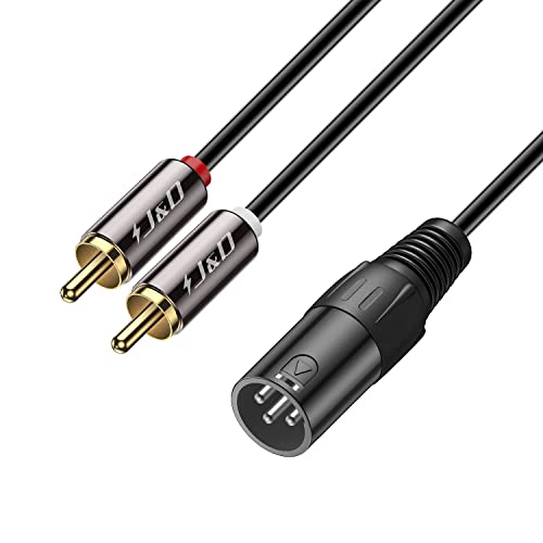 J&D XLR auf Dual-Cinch Y Splitter Patch Kabel, PVC Geschält Unbalanced 2x RCA Männlich zu XLR Männlich Stereo Audio Verbinden Adapterkabel für Lautsprecher Kondensatormikrofon AMP, 0,9 Meter J&D XLR auf Dual-Cinch Y Splitter Patch Kabel, PVC Geschält Unbalanced 2x RCA Männlich zu XLR Männlich Stereo Audio Verbinden Adapterkabel für Lautsprecher Kondensatormikrofon AMP, 0,9 Meter von J&D