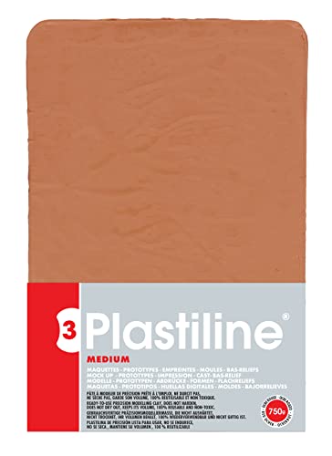 Herbin 7355T - Plastiline, 750g, Härte medium, ideal zum Modellieren, 100% wiederverwendbar, Ockerrot von J. Herbin