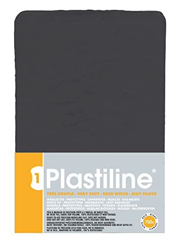 Herbin 7940T - Plastiline, 750g, Härte sehr weich, ideal zum Modellieren, 100% wiederverwendbar, Schwarz von J. Herbin