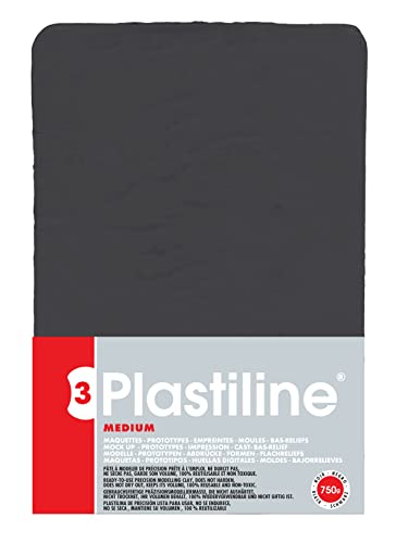 Herbin 7955T - Plastiline, 750g, Härte medium, ideal zum Modellieren, 100% wiederverwendbar, Schwarz von J. Herbin