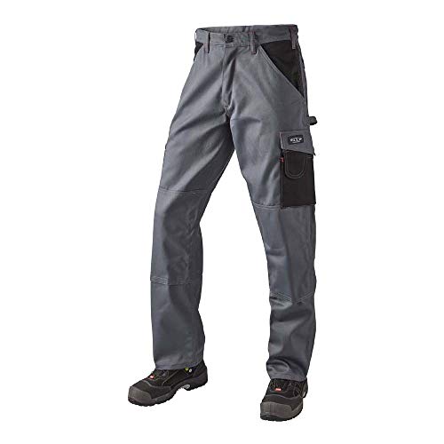 J.A.K. 1020650076 Serie 10206 100% Baumwolle Bundhose, Grau/Schwarz, 44 R (30/32) Größe von J.A.K.
