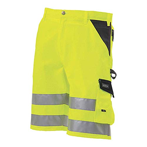 J.A.K. 1110947124 Serie 11109 70% Polyester/30% Baumwolle Shorts, EN 20471, Klasse 1, Gelb/Marine, 68 (49) Größe von J.A.K.