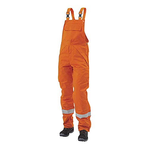 J.A.K. 1307125 Serie 12113 65% Baumwolle/34% Polyester/1% Negastat Thermo-Latzhose, Orange, XXL Größe von J.A.K.