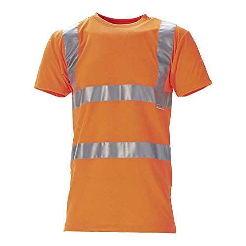 J.A.K. 1407111 Serie 11114 55% Baumwolle/45% Polyester T-Shirt, EN 20471, Klasse 2, Orange, S Größe von J.A.K.