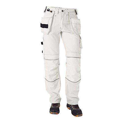J.A.K. 150104108 Serie 1501 60% Baumwolle/40% Polyester Bundhose mit Hängetaschen, Weiß, 60 R (42/32) Größe von J.A.K.