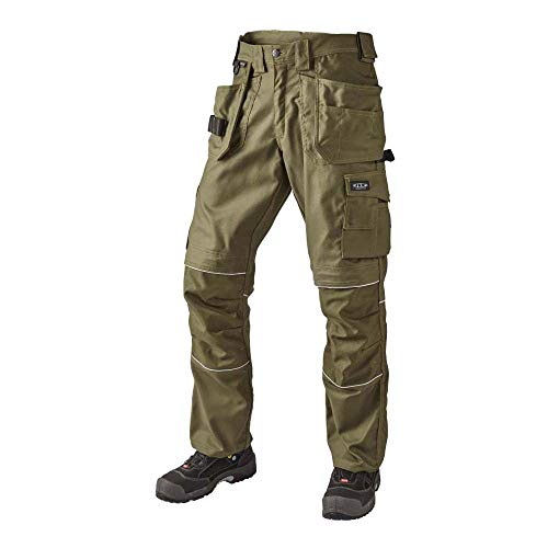 J.A.K. 150110B084 Serie 1501 60% Baumwolle/40% Polyester Bundhose mit Hängetaschen, Army, 48 L (34/35) Größe von J.A.K.