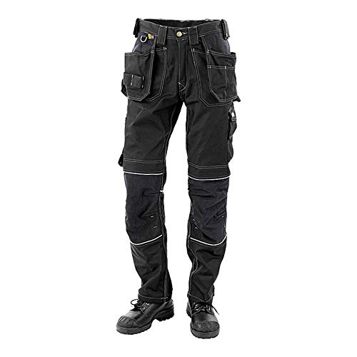 J.A.K. 150112080 Serie 1501 60% Baumwolle/40% Polyester Bundhose mit Hängetaschen, Schwarz, 46 R (32/32) Größe von J.A.K.