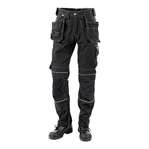 J.A.K. 150112B100 Serie 1501 60% Baumwolle/40% Polyester Bundhose mit Hängetaschen, Schwarz, 56 L (39/35) Größe von J.A.K.