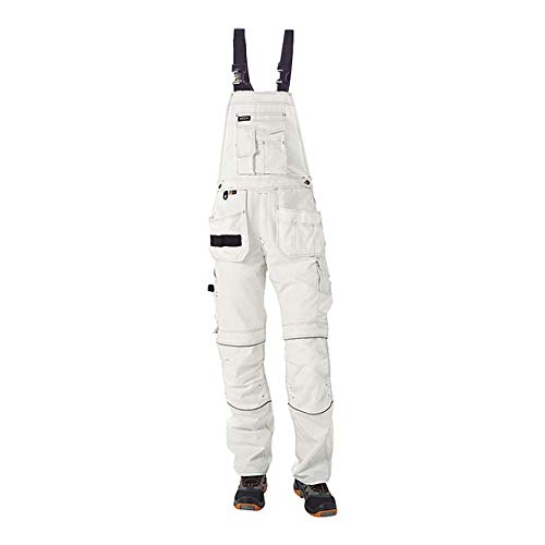 J.A.K. 150304100 Serie 1503 60% Baumwolle/40% Polyester Latzhose, Weiß, 56 R (39/32) Größe von J.A.K.