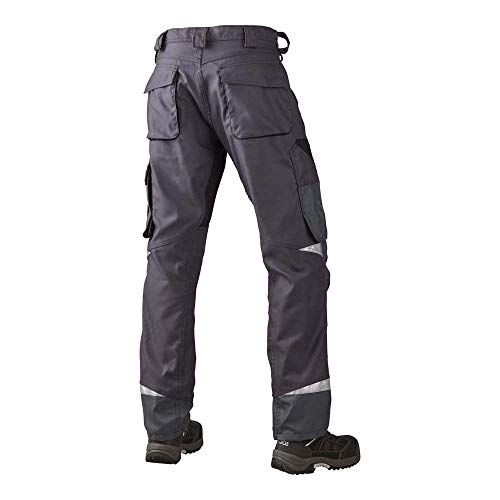 J.A.K. 160150084 Serie 1601 65% Polyester/35% Baumwolle Bundhose, Grau/Schwarz, 48 R (34/32) Größe von J.A.K.