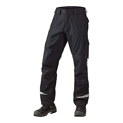 J.A.K. 160151096 Serie 1601 65% Polyester/35% Baumwolle Bundhose, Schwarz/Grau, 54 R (38/32) Größe von J.A.K.