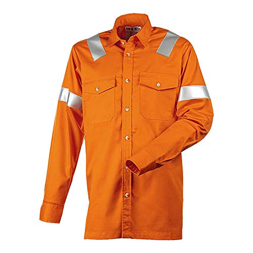 J.A.K. 2107123738 Serie 12021 99% Baumwolle/1% Negastat Hemd, Orange, S Größe von J.A.K.
