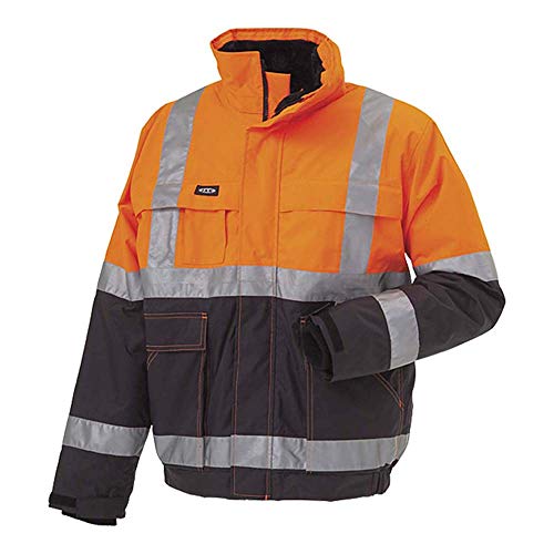 J.A.K. 3111112 Serie 11131 100% Polyester mit PU-Coating High Performance Jacke, EN 343, EN 20471, Klasse 2, Orange/Marine, M Größe J.A.K. 3111112 Serie 11131 100% Polyester mit PU-Coating High Performance Jacke, EN 343, EN 20471, Klasse 2, Orange/Marine, M Größe von J.A.K.