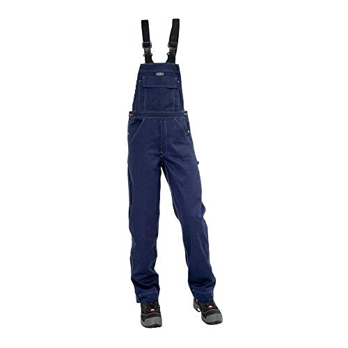 J.A.K. 510305076 Serie 5103 65% Polyester/35% Baumwolle Latzhose, Marine, 44 R/L (30/32-30/35) Größe von J.A.K.