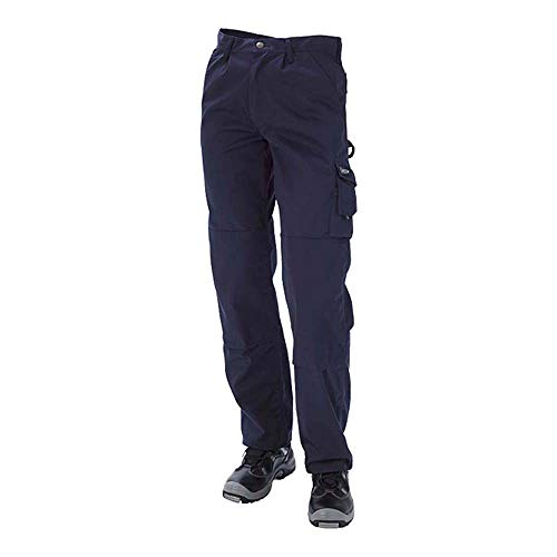 J.A.K. 910105112 Serie 9101 65% Polyester/35% Baumwolle Bundhose, Marine, 62 R (44/32) Größe von J.A.K.