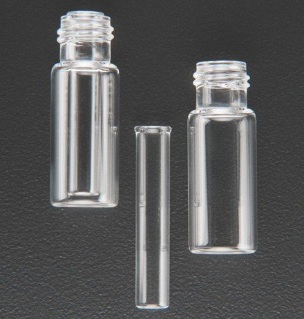JG Finneran R.A.M. 80209M-1232 Durchstechflasche aus klarem Borosilikatglas, große Öffnung, mit Stufeneinsatz und Markierpunkt, 250 l Fassungsvermögen, 100 Stück von J.G. Finneran