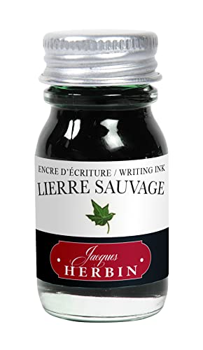 J.Herbin 11537T (1 Tinteflakon 10 ml für Füller) efeugrün von J.Herbin