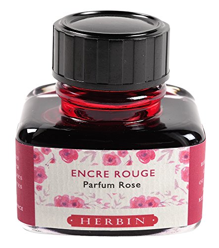 J.Herbin 13768T Tinte Fein Parfümierte mit rosenduft, 30 ml, rot von J.Herbin