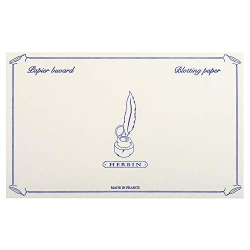 J.Herbin 25500T Löschpapier Packung (mit 10 Blatt, ideal für Kalligraphie) weiß 12x16cm von J.Herbin