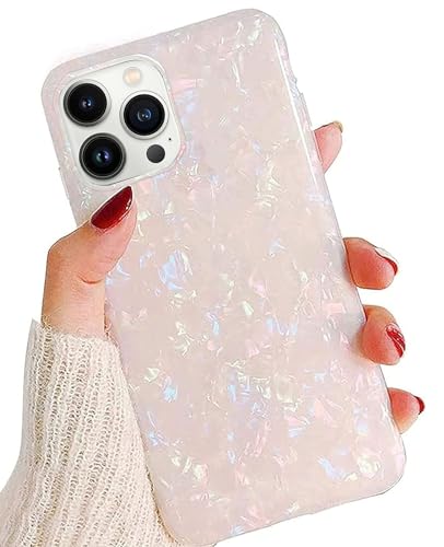 J.west Schutzhülle für iPhone 15 Pro Max, 17 cm (6,7 Zoll), funkelnder Opal, Glitzer, durchscheinend, perlmuttfarben, weiches Silikon, TPU, schmale Passform, für Damen und Mädchen, bunt von J.west