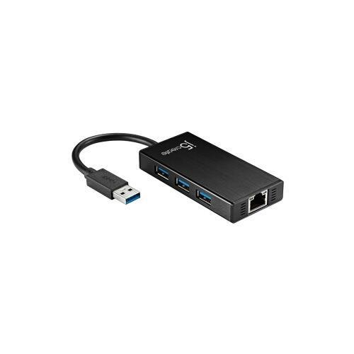 J5 Create KaiJet JUH470 USB 3.0 Gigabit Ethernet & 3 Port HUB, USB – extern, 3 USB Ports, 1 Netzwerk (RJ-45) Ports, 3 USB 3.0 Ports, PC, Mac, Linux von J5 Create