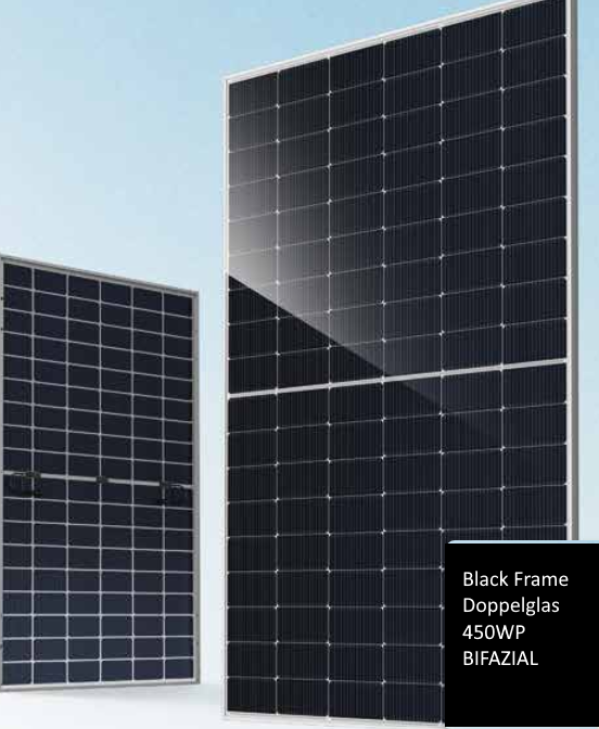 JA Solar JAM54D40-450 LB n-type Double Glass Bifazial Modul Black Frame JA Solar JAM54D40-450 LB n-type Double Glass Bifazial Modul Black Frame von JA Solar
