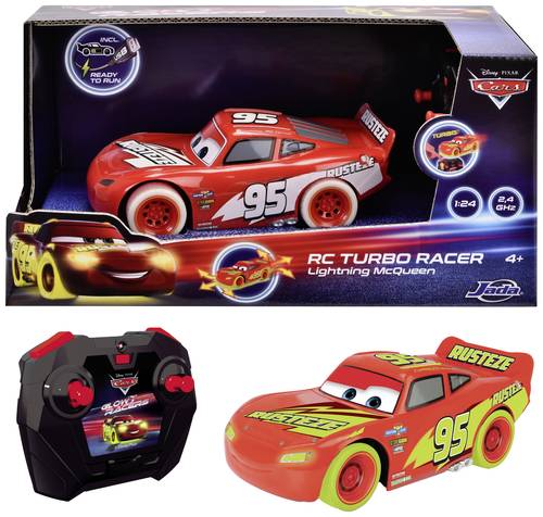 JADA TOYS 203084035 Cars Glow Racers Lightning McQueen 1:24 RC Einsteiger Modellauto Elektro Straße von JADA TOYS