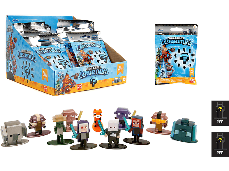 JADA Minecraft Legends Nanofigs Blind Pack, 4 cm, Einzelartikel Sammelfiguren von JADA