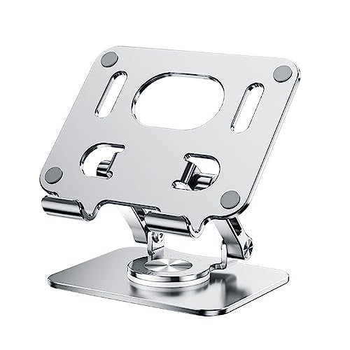 JADEMALL Tablet Ständer - Verstellbare Tablet Halterung, 360° Drehbarer iPad Ständer kompatibel mit iPad 4-13 Zoll/Samsung Tablet/Huawei MatePad/Xiaomi Pad/Lenovo Tab/Smartphone, Silber von JADEMALL