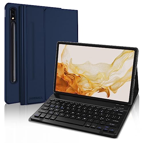 JADEMALL Tastatur Galaxy Tab S9 2023 - Bluetooth Tastatur mit Hülle für Samsung Galaxy Tab S9 11 Zoll 2023 (SM-X710/SM-X716B/SM-X718U), Deutsches QWERTZ Layout DBE von JADEMALL