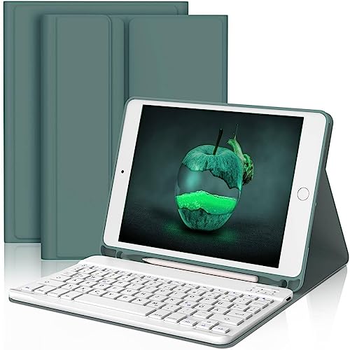 JADEMALL Tastatur Hülle für iPad 9/8/7 Generation 2021/2020/2018, Magnetische QWERTZ Bluetooth Tastatur von JADEMALL