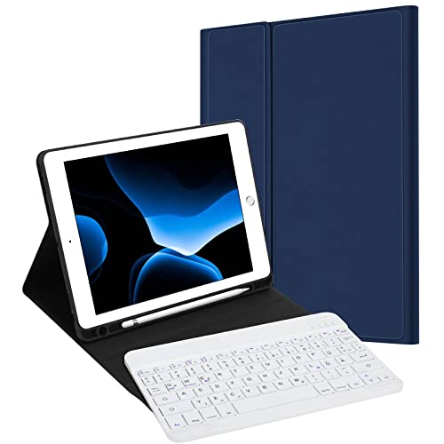 JADEMALL Tastatur Hülle mit Touchpad für iPad 10.2 Zoll (9/8/ 7 Generation - 2021/2020/2019)/ iPad Air 3 / iPad Pro 10.5,Hintergrundbeleuchtung,Deutsches von JADEMALL