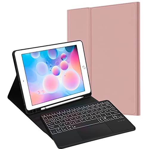 JADEMALL Tastatur Hülle mit Touchpad und Stifthalter für iPad 6. Generation 2018, iPad 5. Generation 2017, iPad Pro 9.7 Zoll, iPad Air 2 & 1,Wireless Bluetooth Tastatur QWERTZ Deutsch von JADEMALL