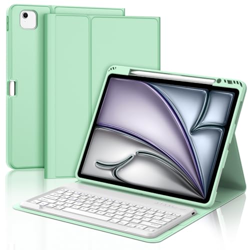 JADEMALL Tastatur iPad AIR 13 m2 - Kabellose Tastatur für iPad AIR 13 m2 2024/Air 13 m3 2025,Schutzhülle mit Pencil Halter von JADEMALL