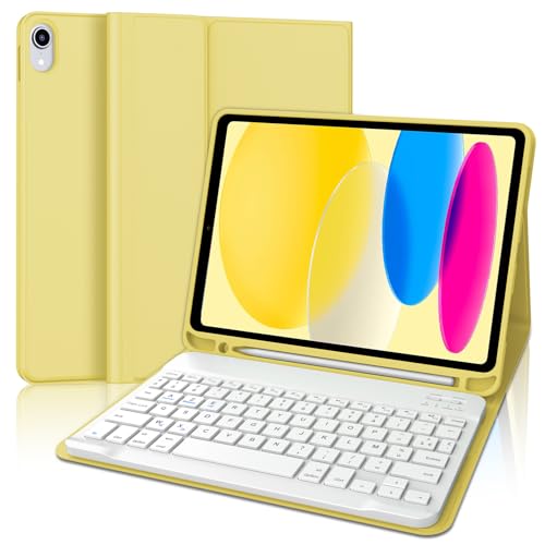 JADEMALL Tastatur iPad Pro 11 M4 - Kabellose Tastatur für iPad Pro 11 5. Gen 2024,Schutzhülle mit Pencil Halter, QWERTZ Deutsches von JADEMALL