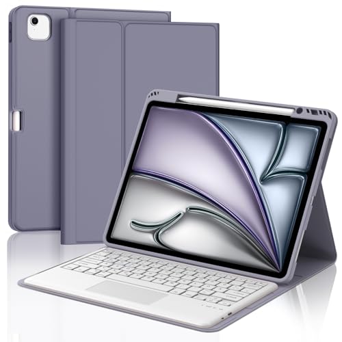 JADEMALL Tastatur iPad Pro 13 - Kabellose Tastatur mit Touchpad für iPad Pro 13 M4 2024,Schutzhülle mit Pencil Halter, QWERTZ Deutsches von JADEMALL