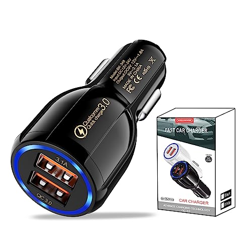 USB Auto Ladegerät Zigarettenanzünder Adapter, Anschlüsse USB Schnellladegerät Kompatibel mit iPhone, Samsung, Galaxy, Tablet und Allen Smartphones USB Auto Ladegerät Zigarettenanzünder Adapter, Anschlüsse USB Schnellladegerät Kompatibel mit iPhone, Samsung, Galaxy, Tablet und Allen Smartphones von JADUFHU