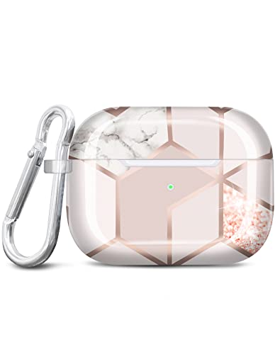 JAHOLAN AirPods Pro 2 Hülle Stoßfeste Silikon Kopfhörer Taschen Schutzhülle Zubehör Kompatibel mit AirPods Pro 2019, AirPods Pro 2 Generation 2022, Marmor Rose Gold JAHOLAN AirPods Pro 2 Hülle Stoßfeste Silikon Kopfhörer Taschen Schutzhülle Zubehör Kompatibel mit AirPods Pro 2019, AirPods Pro 2 Generation 2022, Marmor Rose Gold von JAHOLAN