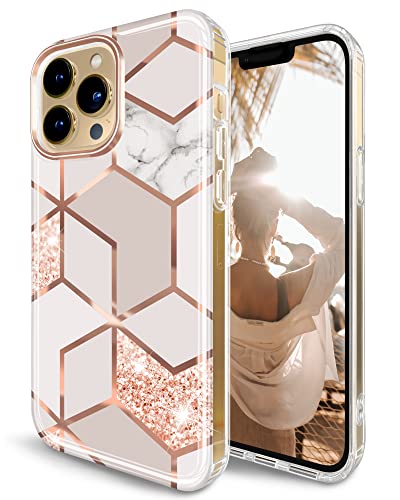 JAHOLAN iPhone 14 Pro Hülle Handyhülle iPhone 14 pro TPU Silikon Schutzhülle Handytasche Handy Hülle für iPhone 14 Pro 6.1" - Marmor Rose Gold JAHOLAN iPhone 14 Pro Hülle Handyhülle iPhone 14 pro TPU Silikon Schutzhülle Handytasche Handy Hülle für iPhone 14 Pro 6.1" - Marmor Rose Gold von JAHOLAN