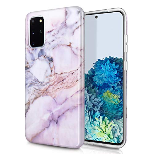 JAHOLAN Galaxy S20+ Hülle Handyhülle TPU Silikon Weiche Schlank Schutzhülle Handytasche Flexibel Case Handy Hülle für Samsung Galaxy S20+/S20 Plus - Marmor Glitter Sparkle Purple Pink JAHOLAN Galaxy S20+ Hülle Handyhülle TPU Silikon Weiche Schlank Schutzhülle Handytasche Flexibel Case Handy Hülle für Samsung Galaxy S20+/S20 Plus - Marmor Glitter Sparkle Purple Pink von JAHOLAN