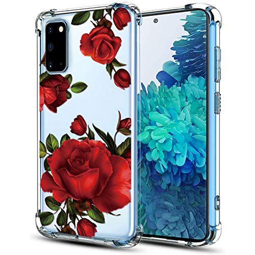 JAHOLAN Galaxy S20 FE Hülle Handyhülle TPU Silikon Weiche Schlank Schutzhülle Handytasche Flexibel Clear Case Handy Hülle für Samsung Galaxy S20 FE 5G 6.5 Zoll - Flower Rose Red JAHOLAN Galaxy S20 FE Hülle Handyhülle TPU Silikon Weiche Schlank Schutzhülle Handytasche Flexibel Clear Case Handy Hülle für Samsung Galaxy S20 FE 5G 6.5 Zoll - Flower Rose Red von JAHOLAN
