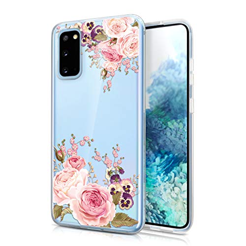 JAHOLAN Galaxy S20 Hülle Handyhülle TPU Silikon Weiche Schlank Schutzhülle Handytasche Flexibel Clear Case Handy Hülle für Samsung Galaxy S20 5G 6.2 Zoll - Floral Flower Rose JAHOLAN Galaxy S20 Hülle Handyhülle TPU Silikon Weiche Schlank Schutzhülle Handytasche Flexibel Clear Case Handy Hülle für Samsung Galaxy S20 5G 6.2 Zoll - Floral Flower Rose von JAHOLAN