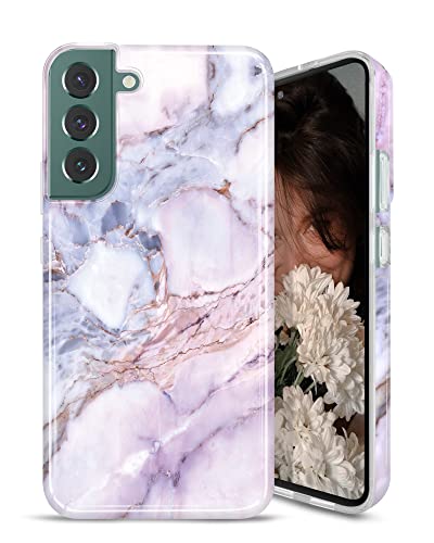 JAHOLAN Galaxy S22 Hülle Handyhülle TPU Silikon Weiche Schlank Schutzhülle Handytasche Flexibel Case Handy Hülle für Samsung Galaxy S22 5G - Marmor Glitter Sparkle Purple Pink JAHOLAN Galaxy S22 Hülle Handyhülle TPU Silikon Weiche Schlank Schutzhülle Handytasche Flexibel Case Handy Hülle für Samsung Galaxy S22 5G - Marmor Glitter Sparkle Purple Pink von JAHOLAN