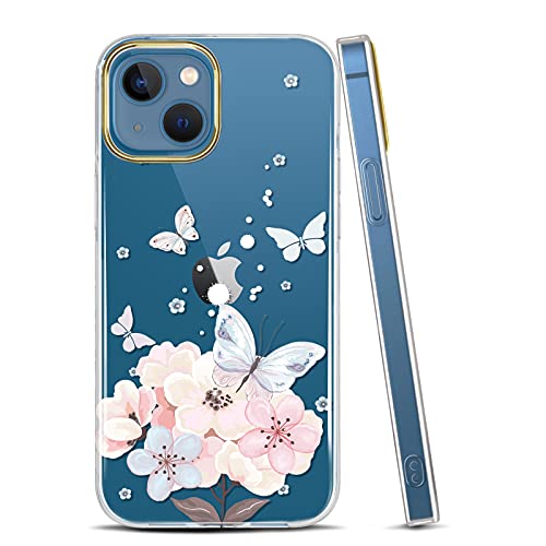JAHOLAN Handyhülle iPhone 13 Hülle TPU Silikon Weiche Schlank Schutzhülle Handytasche Flexibel Clear Case Handy Hülle für iPhone 13 5G 2021 6.1 Zoll - Butterfly Flower Pink JAHOLAN Handyhülle iPhone 13 Hülle TPU Silikon Weiche Schlank Schutzhülle Handytasche Flexibel Clear Case Handy Hülle für iPhone 13 5G 2021 6.1 Zoll - Butterfly Flower Pink von JAHOLAN