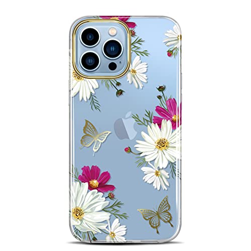 JAHOLAN Handyhülle iPhone 13 Pro Max Hülle TPU Silikon Weiche Schlank Schutzhülle Handytasche Flexibel Clear Case Handy Hülle für iPhone 13 Pro Max 5G 2021 6.7 Zoll - Butterfly Gold JAHOLAN Handyhülle iPhone 13 Pro Max Hülle TPU Silikon Weiche Schlank Schutzhülle Handytasche Flexibel Clear Case Handy Hülle für iPhone 13 Pro Max 5G 2021 6.7 Zoll - Butterfly Gold von JAHOLAN