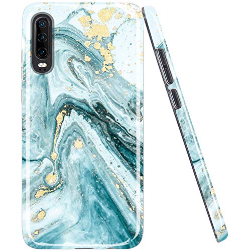 JAHOLAN Huawei P30 Hülle Handyhülle TPU Silikon Weiche Schlank Schutzhülle Handytasche Flexibel Case Handy Hülle für Huawei P30 - Marmor Gold Glitter Sparkle Mint JAHOLAN Huawei P30 Hülle Handyhülle TPU Silikon Weiche Schlank Schutzhülle Handytasche Flexibel Case Handy Hülle für Huawei P30 - Marmor Gold Glitter Sparkle Mint von JAHOLAN