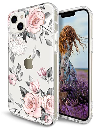 JAHOLAN iPhone 14 Plus Hülle Handyhülle TPU Silikon Schutzhülle Handytasche Handy Hülle für iPhone 14 Plus 2022 6.7" - Transparent Schmetterling Colourful von JAHOLAN