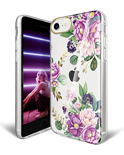 JAHOLAN iPhone SE 2022/2020 Hülle iPhone 8 7 Handyhülle TPU Silikon Weiche Schlank Schutzhülle Handytasche Flexibel Handy Hülle für iPhone 7/8/6S/6/SE 2020 2022 - Blossom Purple JAHOLAN iPhone SE 2022/2020 Hülle iPhone 8 7 Handyhülle TPU Silikon Weiche Schlank Schutzhülle Handytasche Flexibel Handy Hülle für iPhone 7/8/6S/6/SE 2020 2022 - Blossom Purple von JAHOLAN